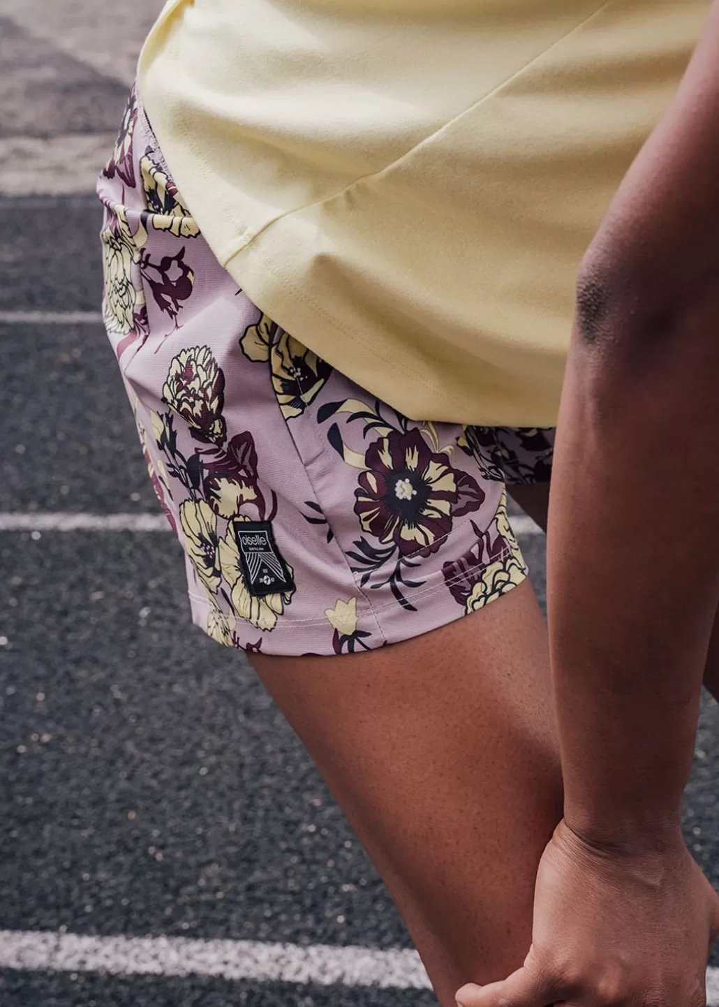 Oiselle Amd Shorts Lavender Flora Print Flash Sale