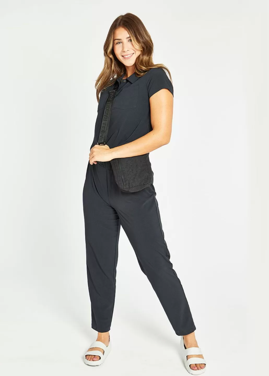 Oiselle Benjamina Jumpsuit Black Cheap