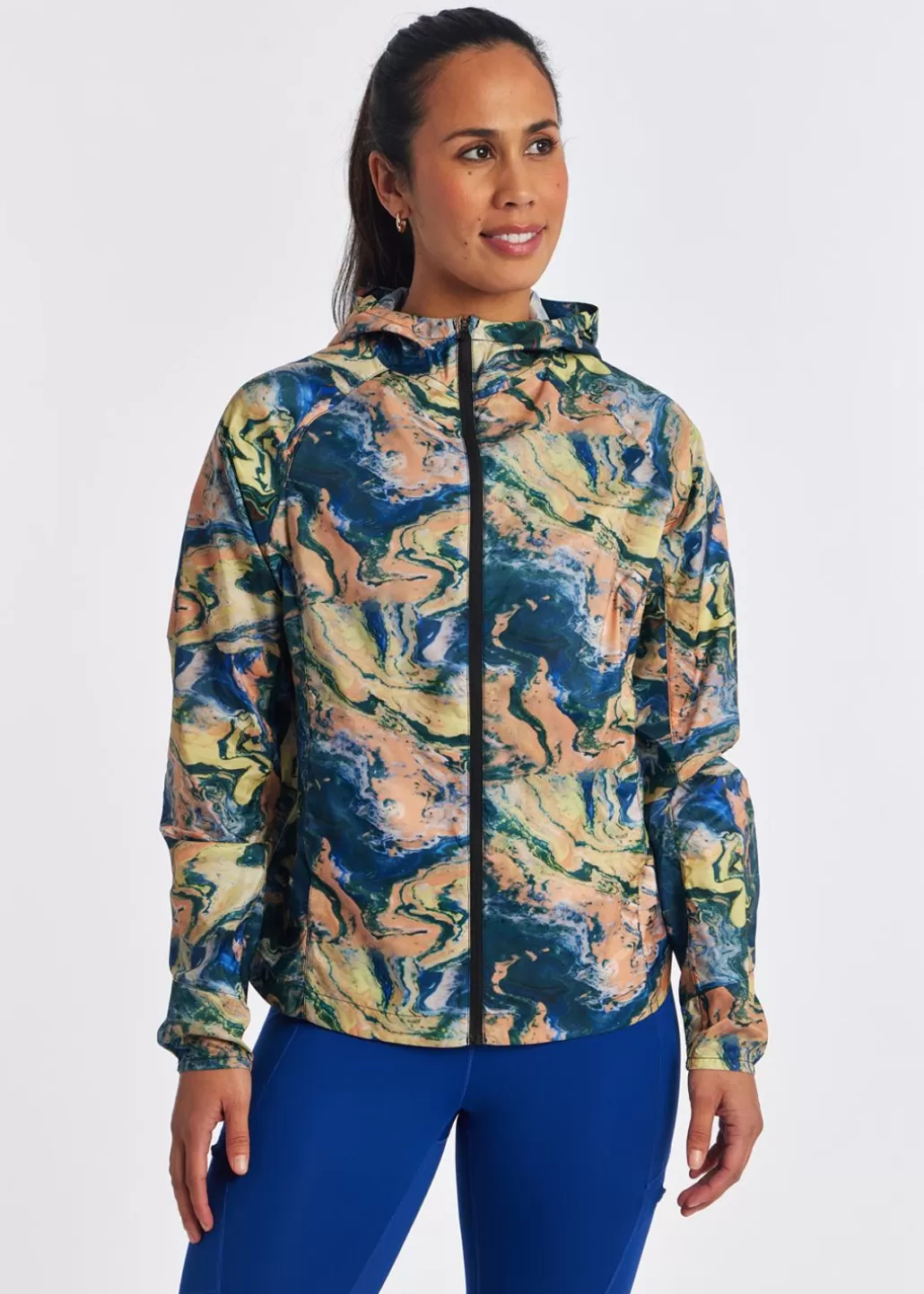 Oiselle Whirlwind Jacket Bright Marble Best